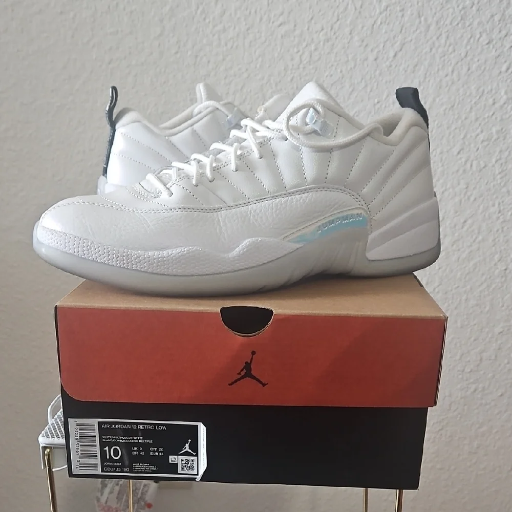 Jordan 12 Retro Low White Multi-Color Sneakers
